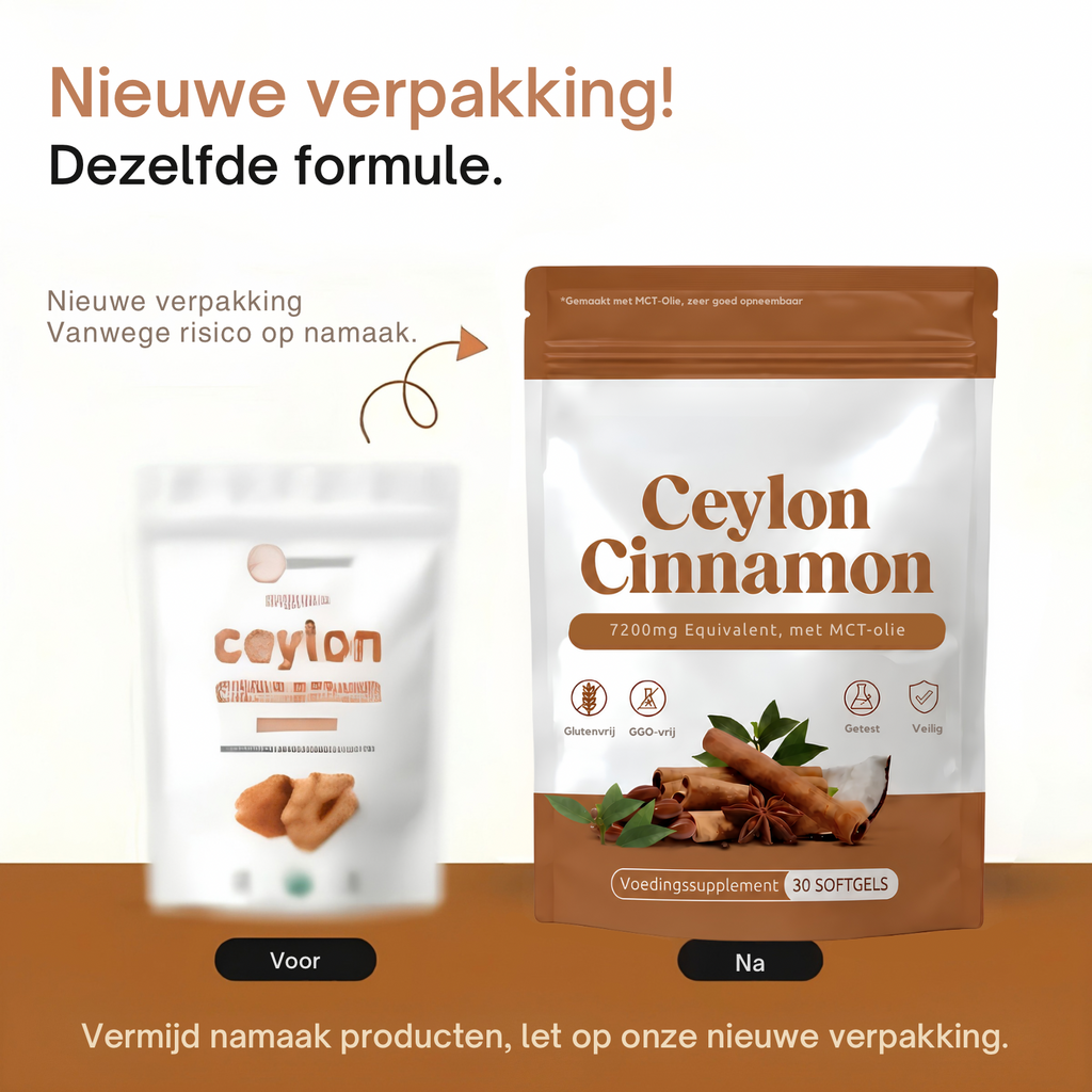 Ceylon Kaneel 7200mg Equivalent met MCT Olie