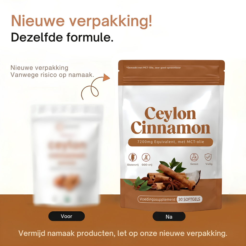Ceylon Kaneel 7200mg Equivalent met MCT Olie